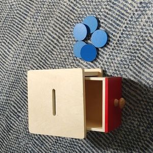 Wooden Coin Drop Box